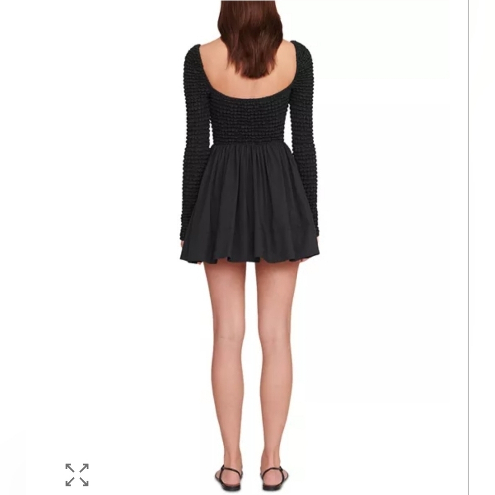 STAUD Black Cassidy Dress XS New Mini contemporary casual party date night - Picture 3 of 9